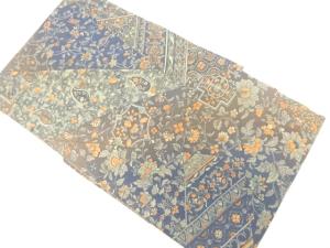 未使用品　切りばめ風　花唐草模様　名古屋帯